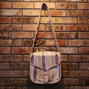 BCBGeneration neutral striped shoulder bag